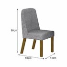 Conjunto Sala De Jantar Mesa Orgânica Mdf 6 Cadeiras Isis Fre