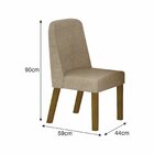 Conjunto Sala De Jantar Mesa Orgânica Mdf 6 Cadeiras Isis Fre