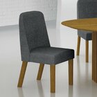 Conjunto Sala De Jantar Mesa Orgânica Mdf 6 Cadeiras Isis Fre