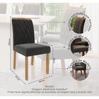 Conjunto Sala De Jantar Mesa Paloma 180x90cm Tampo Vidro/mdf