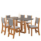Conjunto Sala De Jantar Mesa Pinot 6 Cadeiras Sol Viero