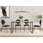 Conjunto Sala De Jantar Mesa Porto Estilo Industrial Com 4 Ca