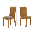 Conjunto Sala De Jantar Mesa Potenza E 4 Cadeiras Napoli Viero