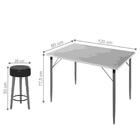 Conjunto Sala De Jantar Mesa Preto C/ 4 Bancos Retrô Cardan