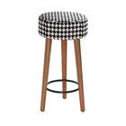 Conjunto Sala De Jantar Mesa Preto C/ 4 Bancos Retrô Cardan