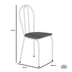 Conjunto Sala De Jantar Mesa Quadrada 70cm Tampo Granito Com