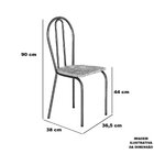 Conjunto Sala De Jantar Mesa Quadrada 70cm Tampo Granito Com