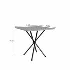 Conjunto Sala De Jantar Mesa Quadrada 70cm Tampo Granito Com