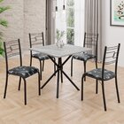 Conjunto Sala De Jantar Mesa Quadrada 70x70cm Tampo Granito T