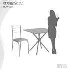 Conjunto Sala De Jantar Mesa Quadrada 70x70cm Tampo Granito T