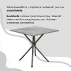 Conjunto Sala De Jantar Mesa Quadrada 70x70cm Tampo Granito T