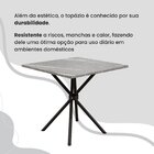 Conjunto Sala De Jantar Mesa Quadrada 70x70cm Tampo Granito T