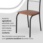 Conjunto Sala De Jantar Mesa Quadrada 70x70cm Tampo Madeira M