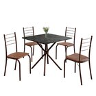 Conjunto Sala De Jantar Mesa Quadrada 70x70cm Tampo Madeira M