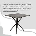 Conjunto Sala De Jantar Mesa Quadrada 70x70cm Tampo Madeira M