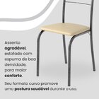 Conjunto Sala De Jantar Mesa Quadrada 70x70cm Tampo Madeira M