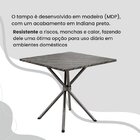 Conjunto Sala De Jantar Mesa Quadrada 70x70cm Tampo Madeira M