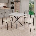 Conjunto Sala De Jantar Mesa Quadrada 70x70cm Tampo Madeira M