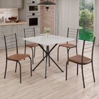 Conjunto Sala De Jantar Mesa Quadrada 70x70cm Tampo Madeira M
