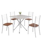 Conjunto Sala De Jantar Mesa Quadrada 70x70cm Tampo Madeira M