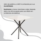 Conjunto Sala De Jantar Mesa Quadrada 70x70cm Tampo Mdp Off W