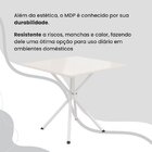 Conjunto Sala De Jantar Mesa Quadrada 70x70cm Tampo Mdp Off W