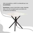 Conjunto Sala De Jantar Mesa Quadrada 70x70cm Tampo Mdp Off W