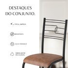 Conjunto Sala De Jantar Mesa Quadrada 70x70cm Tampo Mdp Off W