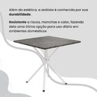 Conjunto Sala De Jantar Mesa Quadrada 75x75cm Tampo Ardósia I