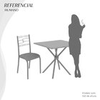 Conjunto Sala De Jantar Mesa Quadrada 75x75cm Tampo Ardósia I