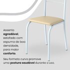 Conjunto Sala De Jantar Mesa Quadrada 75x75cm Tampo Ardósia I