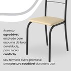 Conjunto Sala De Jantar Mesa Quadrada 75x75cm Tampo Ardósia I