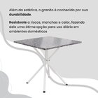 Conjunto Sala De Jantar Mesa Quadrada 75x75cm Tampo Granito O