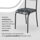 Conjunto Sala De Jantar Mesa Quadrada 75x75cm Tampo Granito O