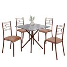Conjunto Sala De Jantar Mesa Quadrada 75x75cm Tampo Granito O