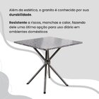 Conjunto Sala De Jantar Mesa Quadrada 75x75cm Tampo Granito O