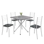 Conjunto Sala De Jantar Mesa Quadrada 75x75cm Tampo Granito O