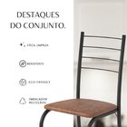 Conjunto Sala De Jantar Mesa Quadrada 75x75cm Tampo Granito O