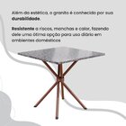 Conjunto Sala De Jantar Mesa Quadrada 75x75cm Tampo Granito O