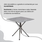 Conjunto Sala De Jantar Mesa Quadrada 75x75cm Tampo Granito O
