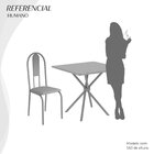 Conjunto Sala De Jantar Mesa Quadrada 75x75cm Tampo Granito O