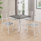 Conjunto Sala De Jantar Mesa Quadrada 75x75cm Tampo Mdp Ardós