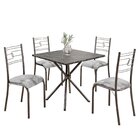 Conjunto Sala De Jantar Mesa Quadrada 75x75cm Tampo Mdp Ardós