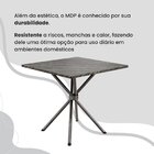 Conjunto Sala De Jantar Mesa Quadrada 75x75cm Tampo Mdp Ardós