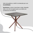 Conjunto Sala De Jantar Mesa Quadrada 75x75cm Tampo Mdp Ardós