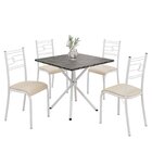 Conjunto Sala De Jantar Mesa Quadrada 75x75cm Tampo Mdp Ardós