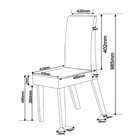 Conjunto Sala De Jantar Mesa Quadrada 90cm Copacabana 4 Cadei