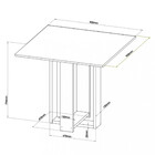 Conjunto Sala De Jantar Mesa Quadrada 90cm Imperio 4 Cadeiras