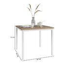 Conjunto Sala De Jantar Mesa Quadrada 90cm Tampo Bp Com 4 Cad