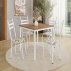 Conjunto Sala De Jantar Mesa Quadrada 90cm Tampo Bp Com 4 Cad